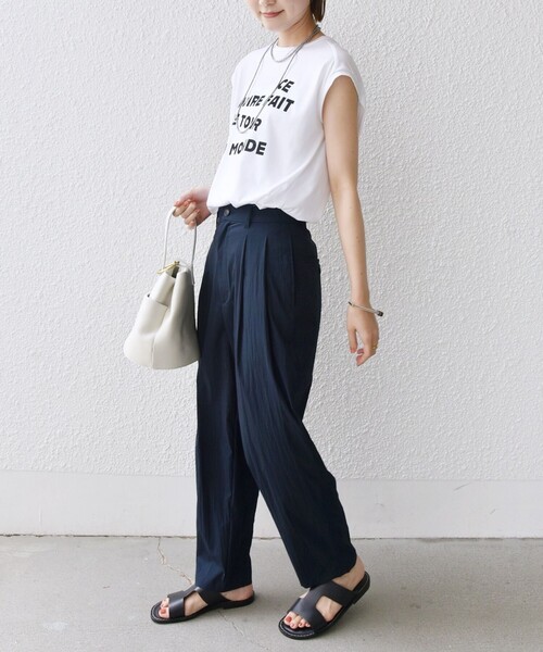 SHIPS（シップス） パンツ 「手洗い可能」コットン ナイロン タック