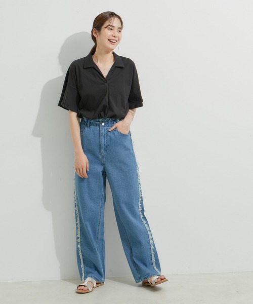 LE CERCLE par rope' tシャツ スキッパーフレアTシャツ レディース