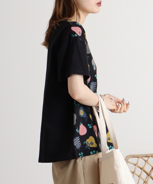 tシャツ EMAGO 洋ナシ刺繍プリントT レディース Emago tシャツ EMAGO 洋ナシ刺繍プリントT レディース