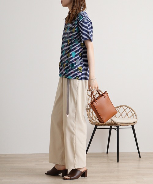 Emago tシャツ EMAGO 洋ナシ刺繍プリントT レディース