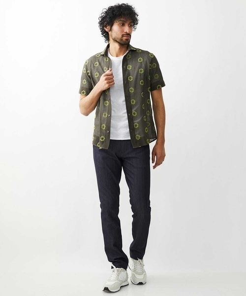 MICHEL KLEIN HOMME（ミッシェルクラン オム） シャツ 総柄シアー半袖