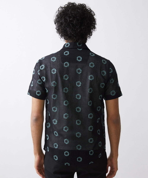 MICHEL KLEIN HOMME（ミッシェルクラン オム） シャツ 総柄シアー半袖