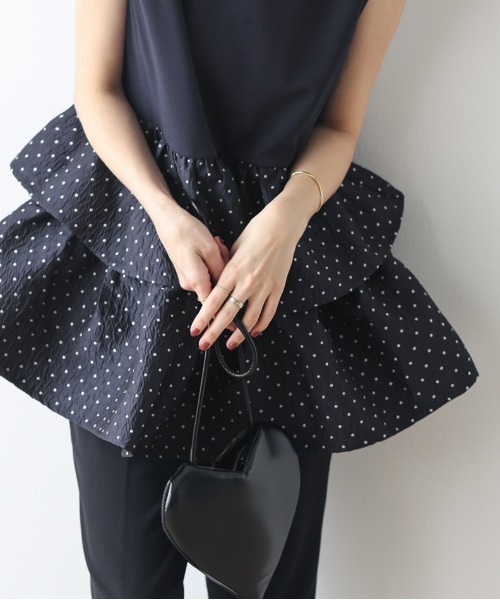 Lajour ぺプラムトップス Lajour｜【日本製】ペプラムトップス | Rakuten Fashion(楽天