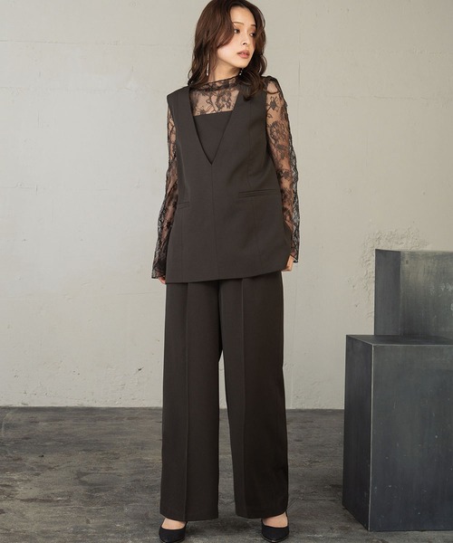 GIRL DRESS FOR NOW パンツドレス チュール レイヤード トップス