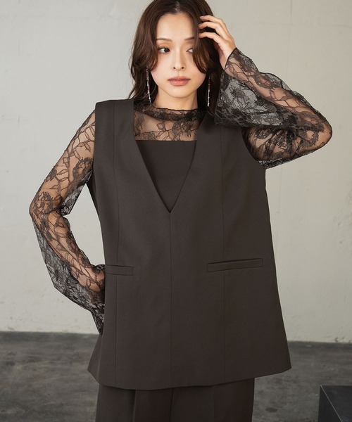 GIRL DRESS FOR NOW パンツドレス チュール レイヤード トップス