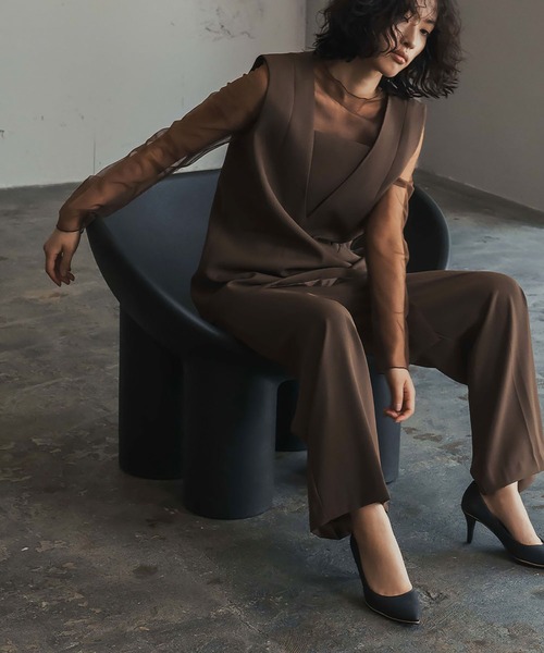 GIRL DRESS FOR NOW パンツドレス チュール レイヤード トップス