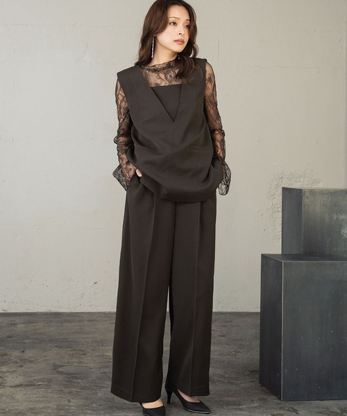 GIRL DRESS FOR NOW パンツドレス チュール レイヤード トップス