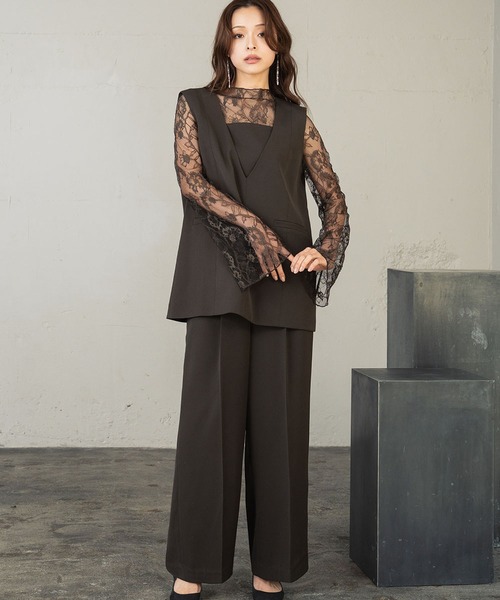 GIRL DRESS FOR NOW パンツドレス チュール レイヤード トップス