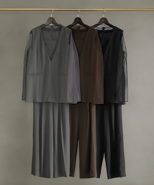 GIRL DRESS FOR NOW パンツドレス チュールレイヤードトップス