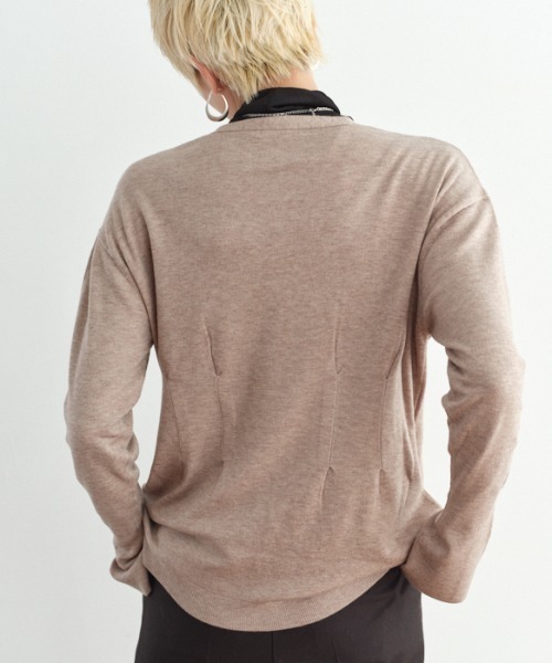 ニット セーター Conte Knit cardigan  コンテニットカーディガン レディース Muel Chic ニット セーター Conte Knit cardigan コンテニット