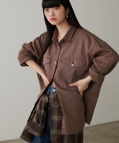 LARUTA ブラウス シャツ 「LARUTA」デニムオーバーシャツ