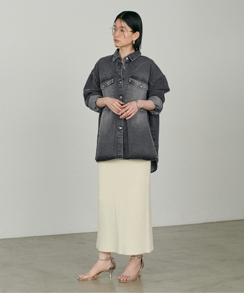 LARUTA ブラウス シャツ 「LARUTA」デニムオーバーシャツ
