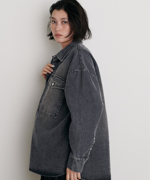 LARUTA ブラウス シャツ 「LARUTA」デニムオーバーシャツ