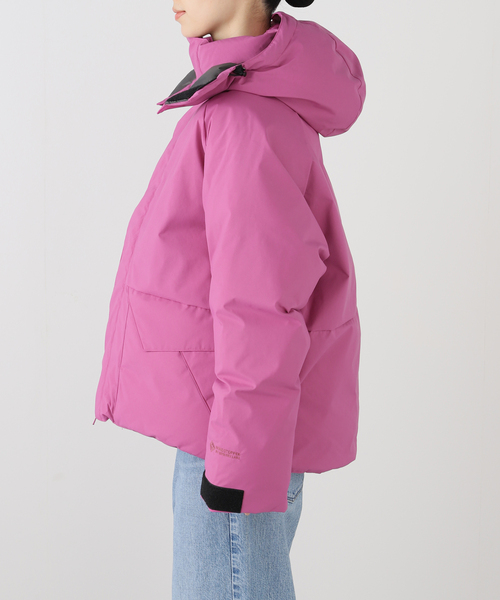 Marmot ピンク ダウンジャケット フード着脱 フルジップ ダウンジャケット GORE-TEX (Marmot