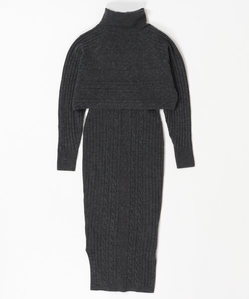 ALLSAINTS ワンピース MURIEL 2-IN-1 KNITTED SLIM MIDI DRESS