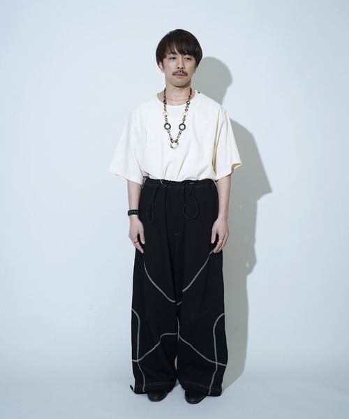 Aphlotus スウェットパンツ ジャージ バイカラー シンメトリー
