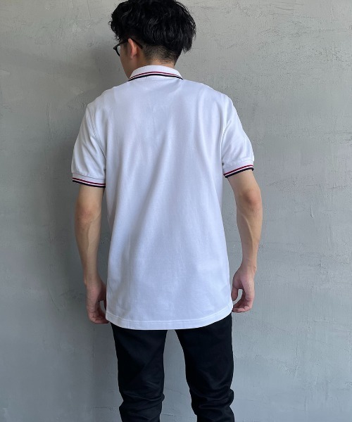 [FRED PERRY] рубашка-поло с коротким рукавом M белый женский 