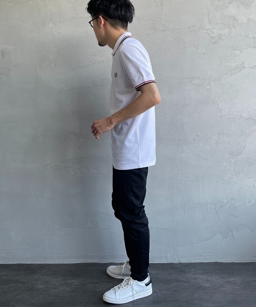 [FRED PERRY] рубашка-поло с коротким рукавом M белый женский 