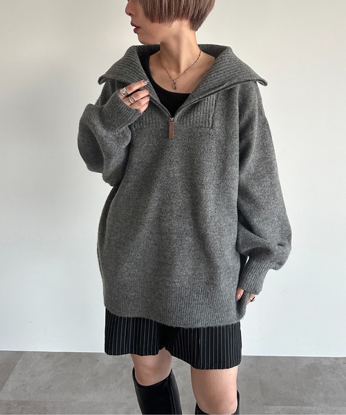 「apres jour mignon」 ブルゾン X-LARGE チャコールグレー レディース_画像6