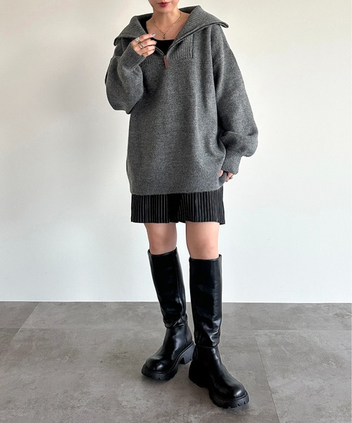 「apres jour mignon」 ブルゾン X-LARGE チャコールグレー レディース_画像8