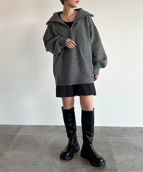 「apres jour mignon」 ブルゾン X-LARGE チャコールグレー レディース_画像9