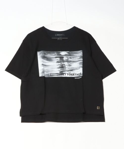 tシャツ NAKAGAMI(ナカガミ) MELT TOGRTHER　Tシャツ モノトーン レディース