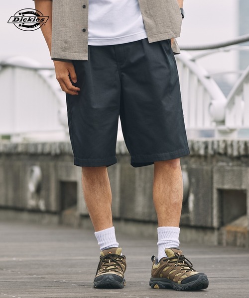 【極美品】スライ　ディッキーズ　コラボ　ハーフパンツ　ブラック Dickies（ディッキーズ） ワイドパンツ ハーフパンツ チノパン 短パン