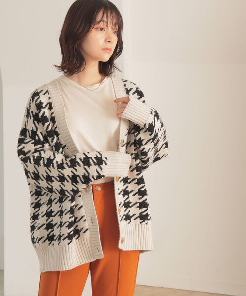 「BeAMS DOT」 ニットカーディガン FREE ベージュ レディース_画像5