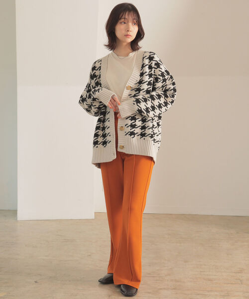「BeAMS DOT」 ニットカーディガン FREE ベージュ レディース_画像7