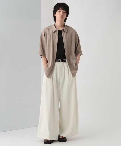 HARE スラックス 「SET UP対応」DABOルーズワイドパンツ(HARE