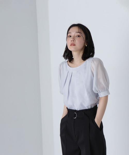 ブラウス シャツ ワッシャーシアータックブラウス レディース ワッシャーシアータックブラウス | ADORE（アドーア） ｜【公式