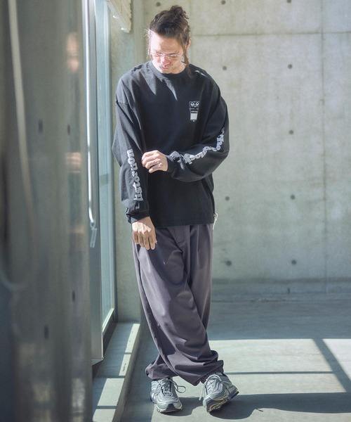 tシャツ ADAMPATEK/distortion long sleeve T/エフェクタープリントロングスリーブTシャツ(AP2514016) レデ ADAM PATEK tシャツ ADAMPATEK/distortion long sleeve T