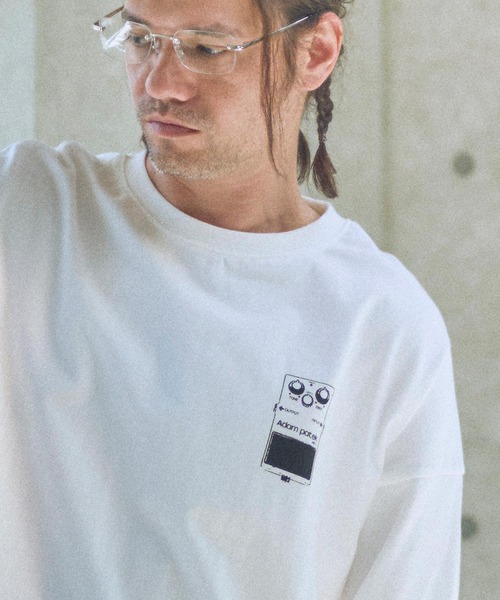 tシャツ 「ADAMPATEK/アダムパテック」distortion long sleeve T/エフェクタープリントロングスリーブTシャツ レディー ADAM PATEK tシャツ ADAMPATEK/distortion long sleeve T