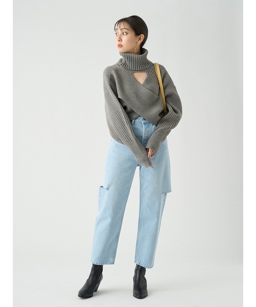 SNIDEL（スナイデル） タートルネックニット FREE グレー レディース