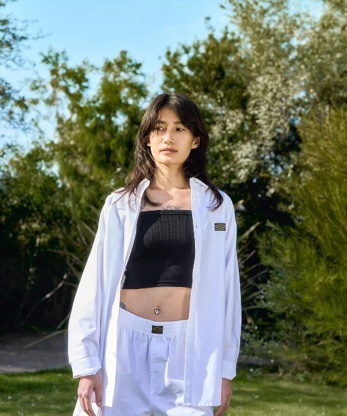 ブラウス シャツ RVCA レディース RECESSION LOOSE FIT SHIRT 長袖シャツ 「2025年春夏モデル」/ルーカセットアップ対 RVCA ブラウス シャツ レディース RECESSION LOOSE FIT SHIRT