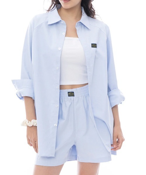ブラウス シャツ RVCA レディース RECESSION LOOSE FIT SHIRT 長袖シャツ 「2025年春夏モデル」/ルーカセットアップ対