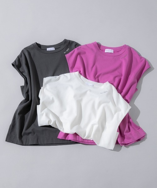 tシャツ ミニ裏毛刺繍ロゴプルオーバー レディース