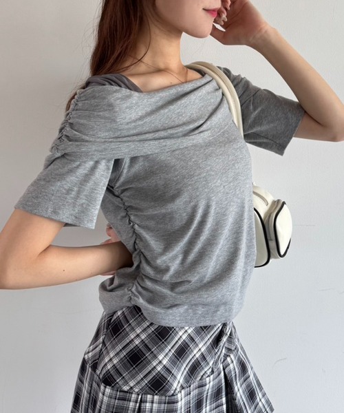 one after another NICE CLAUP tシャツ オフショルカット