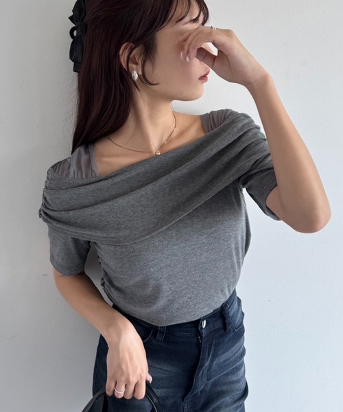 one after another NICE CLAUP tシャツ オフショルカットトップス