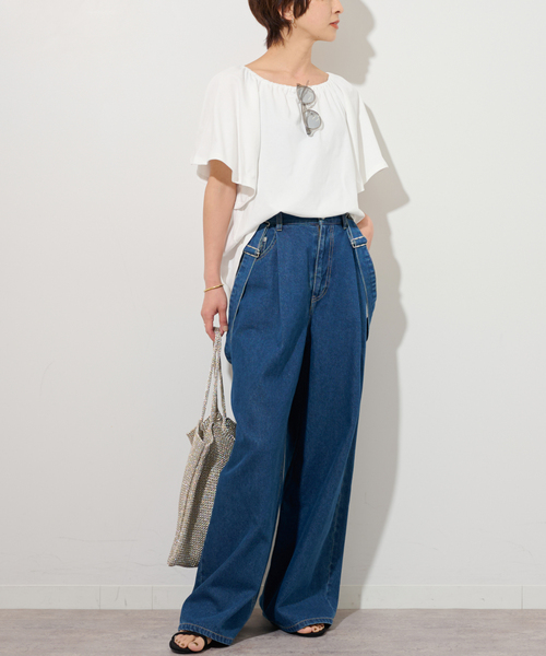 (HYSDA)JOURNAL STANDARD relumeショートトレ JOURNAL STANDARD relume｜《追加3》ギャザーヘムショート
