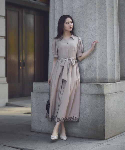 新品　エンブロイダリーシャツワンピース ANAYI｜エンブロイダリーシャツ ワンピース | Rakuten Fashion