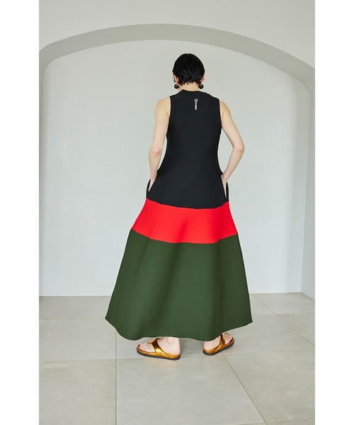 OMMO ワンピース TENT LINE BLOCKING KNIT OP : ZOZOTOWN Yahoo