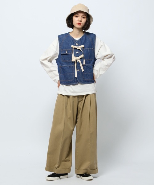 「niko and...」 チノパンツ LARGE ベージュ レディース