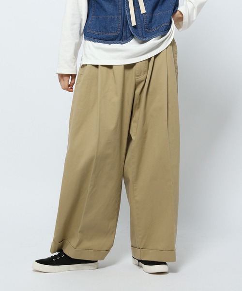 「niko and...」 チノパンツ LARGE ベージュ レディース