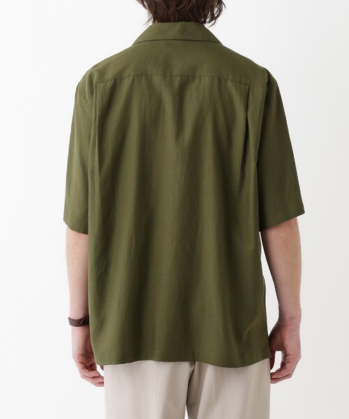 TAKEO KIKUCHI シャツ 「THE FLAGSHIP」変形オープンカラー 半袖シャツ