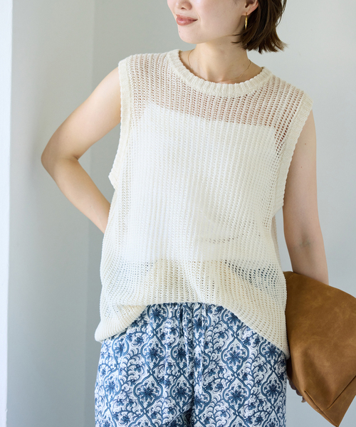【新品未使用】SLOBEIENA KAYA ノースリーブプルオーバー SLOBE IENA ニット セーター 「追加」KAYAノースリーブプル