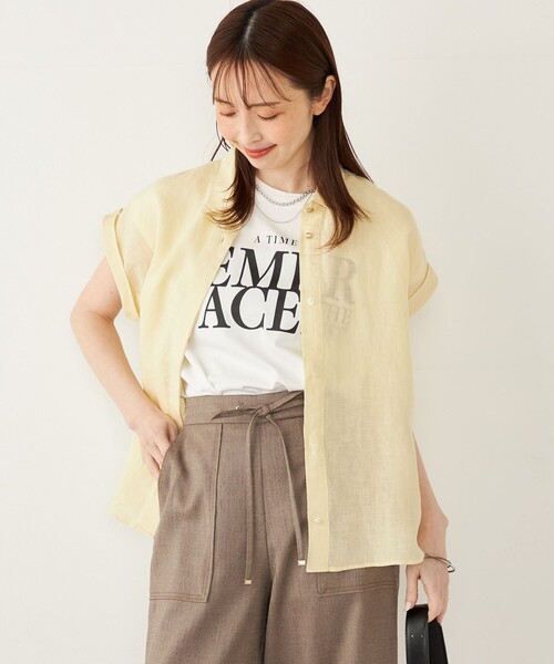 ブラウス シャツ SHIPS Colors:ユーロ リネン (EURO Linen) ヒヨク シャツ レディース