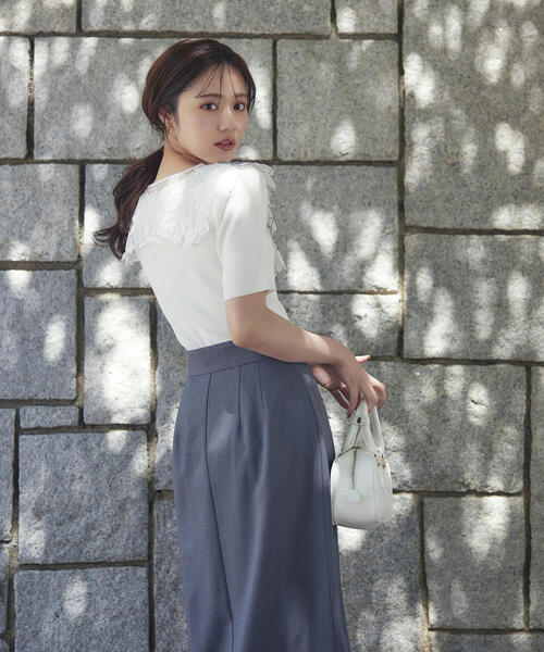 ニット セーター ケープ風レース付ニット / 1215170605 レディース PROPORTION BODY DRESSING ニット セーター ケープ風レース付