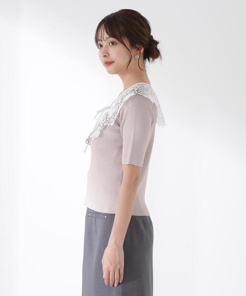 ニット セーター ケープ風レース付ニット / 1215170605 レディース PROPORTION BODY DRESSING ニット セーター ケープ風レース付