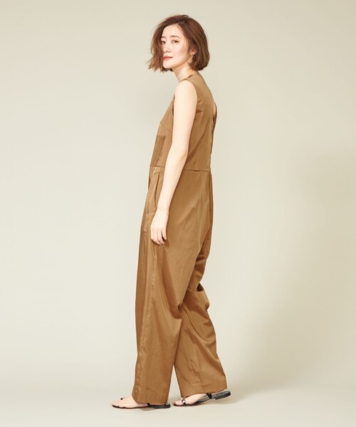 conte タック ノースリーブ オールインワン今期物 UNITED ARROWS｜<conte>タック ノースリーブ オールインワン